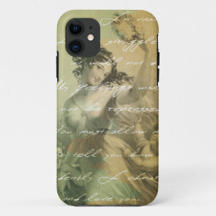 Capa Para iPhone 11 Victorian da escrita do orgulho e do preconceito