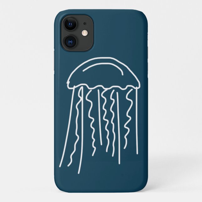 Capa Para iPhone 11 Vida marinha aquática moderna (Verso)