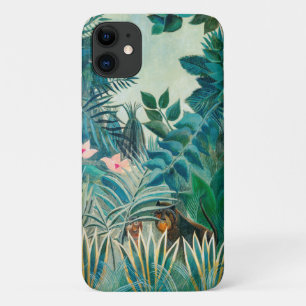 Capa Para iPhone 11 Vida selvagem na pintura tropical da selva