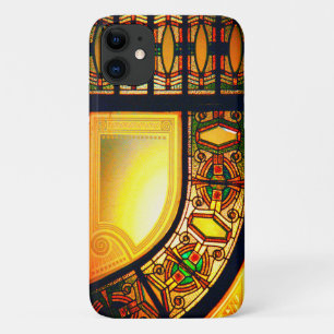 Capa Para iPhone 11 Vidro colorido vitoriano parece elegante