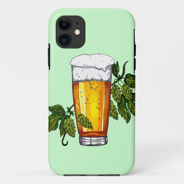 Capa Para iPhone 11 Vidro & saltos de cerveja (Verso)