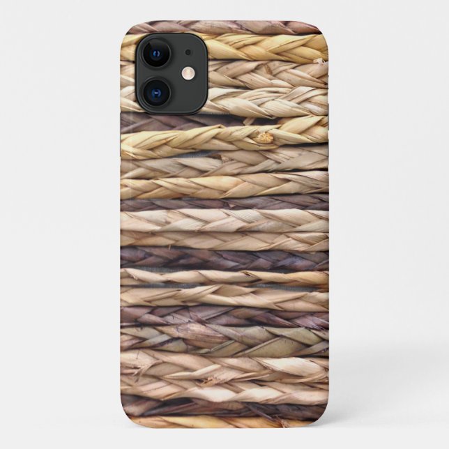 Capa Para iPhone 11 vime rústico de praia de verão na ilha tropical (Verso)