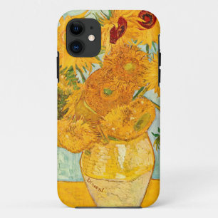 Capa Para iPhone 11 Vincent Van Gogh Doze Girassóis numa Vaso Arte