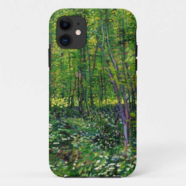 Capa Para iPhone 11 Vincent Van Gogh Trees E Subcrescimento (Verso)