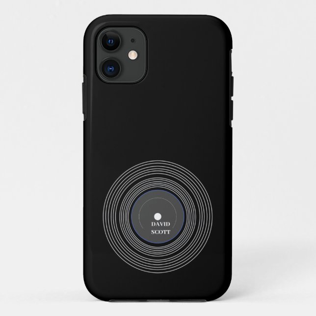 Capa Para iPhone 11 Vinilo preto personalizado Lp (Verso)