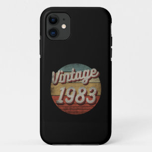 CAPA PARA iPhone 11 VINTAGE 1983 HOMENS MULHERES PRESENTE DE ANIVERSÁR