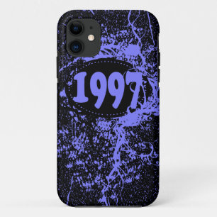 Capa Para iPhone 11 Vintage 1997 Aniversário e Desde (Púrpura, Preto)