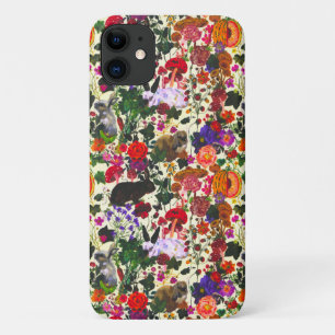 Capa Para iPhone 11 Vintage Butterfly Rabbit Garden Floral