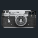 Capa Para iPhone 11 Vintage Camera Retro Style Cell Phone<br><div class="desc">Esta capa de telefone de célula de câmera vintage dará ao seu telefone um estilo de retrô preto e prateado!    Presente legal e divertido!</div>