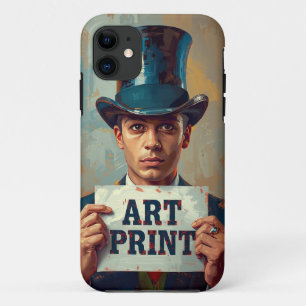Capa Para iPhone 11 Vintage Cash Impressão Gentleman Mobile Case