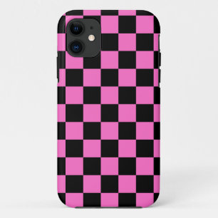 Capa Para iPhone 11 Vintage da placa de xadrez, clara e preta, a cor r