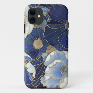 Capa Para iPhone 11 Vintage de papagaios azuis inspirado