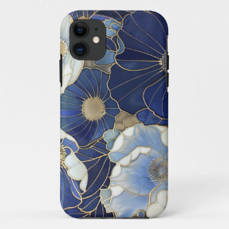 Capa Para iPhone 11 Vintage de papagaios azuis inspirado