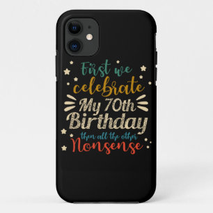 Capa Para iPhone 11 vintage decorativo incrível aniversário de 70