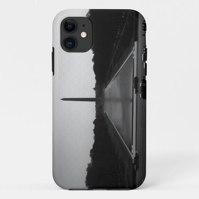 Capa Para iPhone 11 Vintage EUA Washington Monument (Verso)