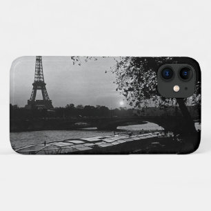 Capa Para iPhone 11 Vintage France Paris Eiffel torre sunset