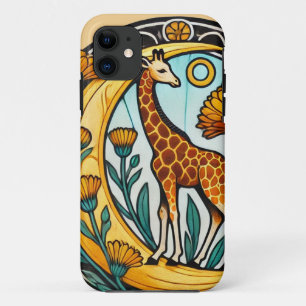 Capa Para iPhone 11 Vintage Giraffe