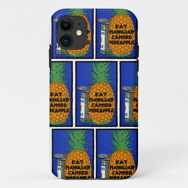 Capa Para iPhone 11 Vintage Hawaiian Pineapple (Verso)