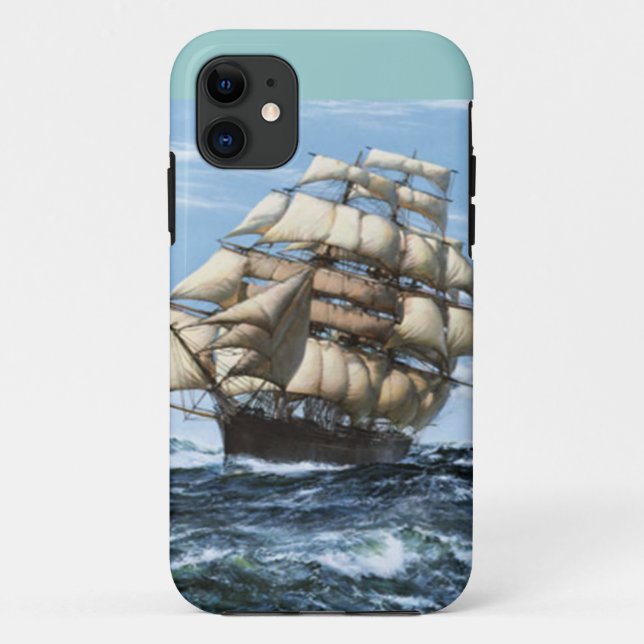 Capa Para iPhone 11 Vintage naves (Verso)