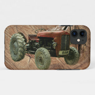 Capa Para iPhone 11 Vintage Red Trator Rustic Barn Shed