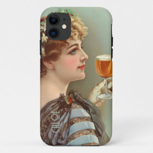 Capa Para iPhone 11 Vintage retro boho bohemian Lady