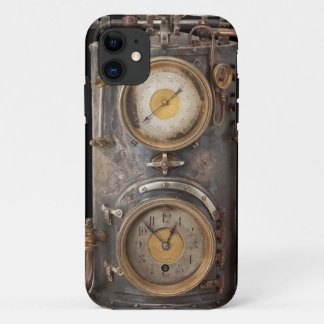 Capa Para iPhone 11 Vintage Steam Punk Clock