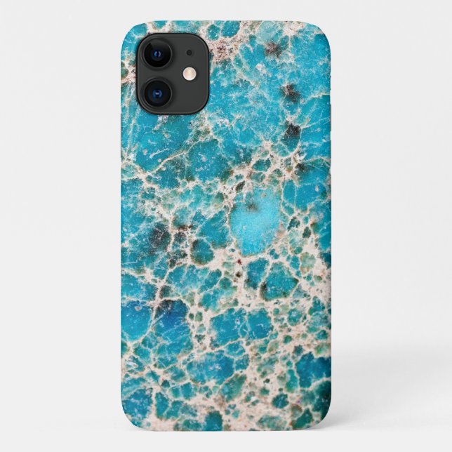 Capa Para iPhone 11 Vintage Turquoise Gemstone (Verso)