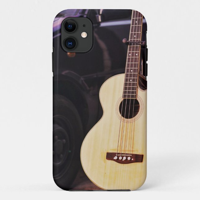 Capa Para iPhone 11 Violão Bass legal (Verso)