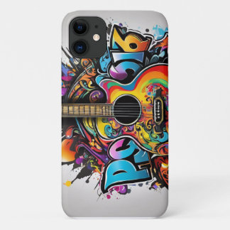 Capa Para iPhone 11 Violão Psicodélico