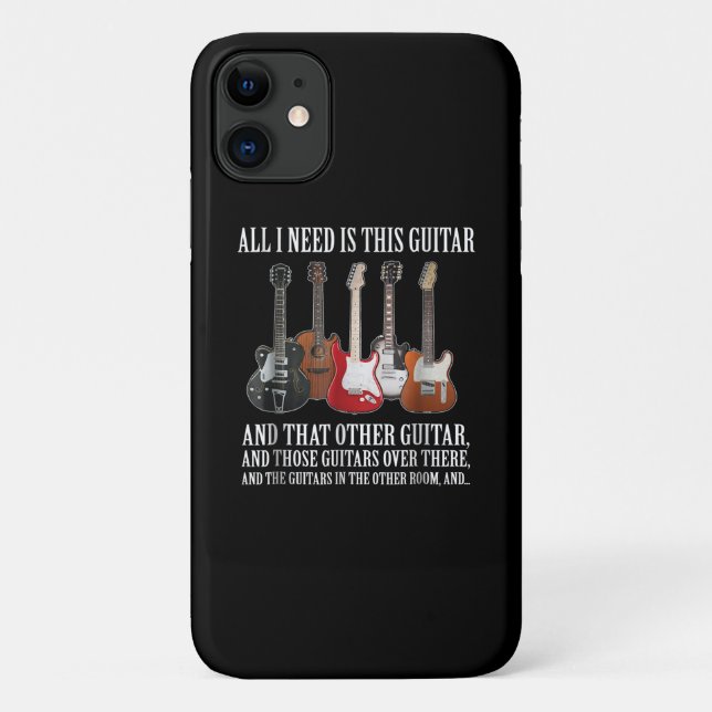 Capa Para iPhone 11 Violão | Tudo Que Preciso É De Um Violão Qualquer  (Verso)