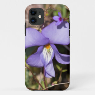 Capa Para iPhone 11 Violeta de Pássaros com Bluets
