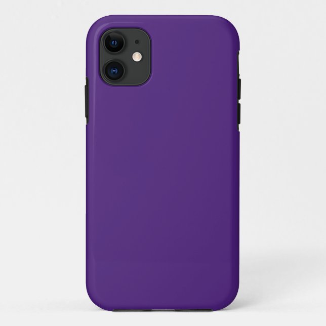 Capa Para iPhone 11 violeta espanhola (cor sólida) (Verso)