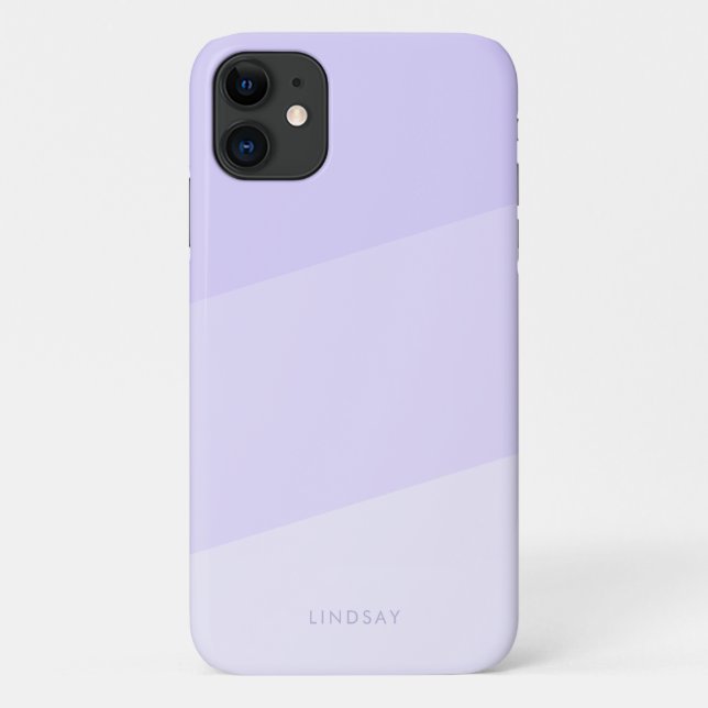 Capa Para iPhone 11 Violeta geométrica mínima moderna  (Verso)
