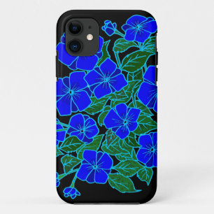 Capa Para iPhone 11 Violetas azuis #1