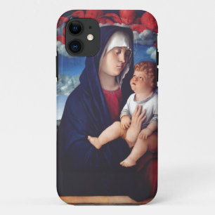 Capa Para iPhone 11 Virgem Maria e Menino Arte Religiosa Clássica