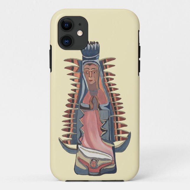 Capa Para iPhone 11 Virgem Maria Nossa Senhora de Guadalupe pintura (Verso)