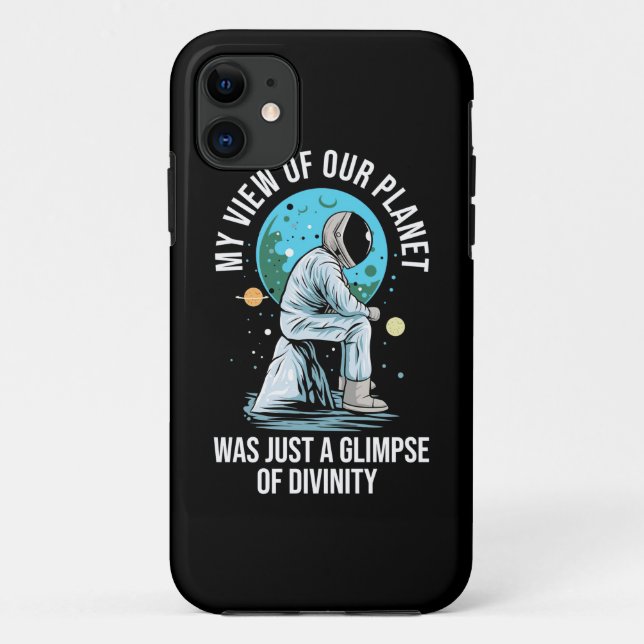 Capa Para iPhone 11 Visão Astronauta Do Nosso Planeta (Verso)