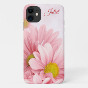 Capa Para iPhone 11 Visitas Rosa Pálidas Claras de Toque Suave Elegan