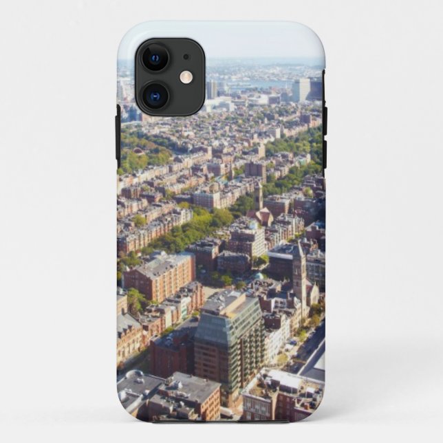 Capa Para iPhone 11 Vista aérea de Boston (Verso)