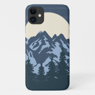 Capa Para iPhone 11 Vista de Montanha Azul