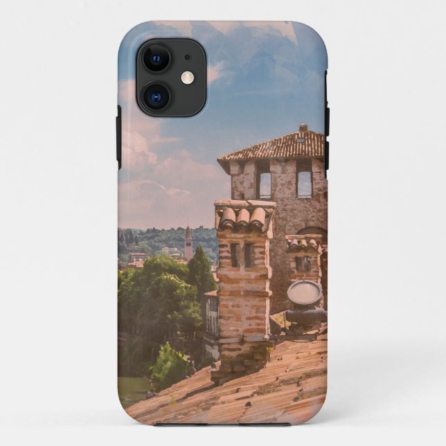 Capa Para iPhone 11 Vista do telhado em Verona (Verso)