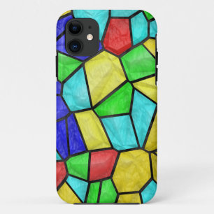 Capa Para iPhone 11 Vitral colorido do mosaico