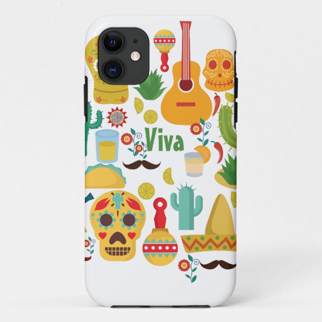 Capa Para iPhone 11 viva méxico (Verso)