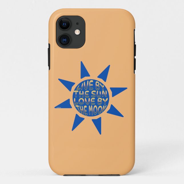 Capa Para iPhone 11 VIVA PELO AMOR DO SOL PELA LUA inspiradora     (Verso)