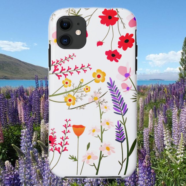 Capa Para iPhone 11 Vivid Wildflower floral (Criador carregado)