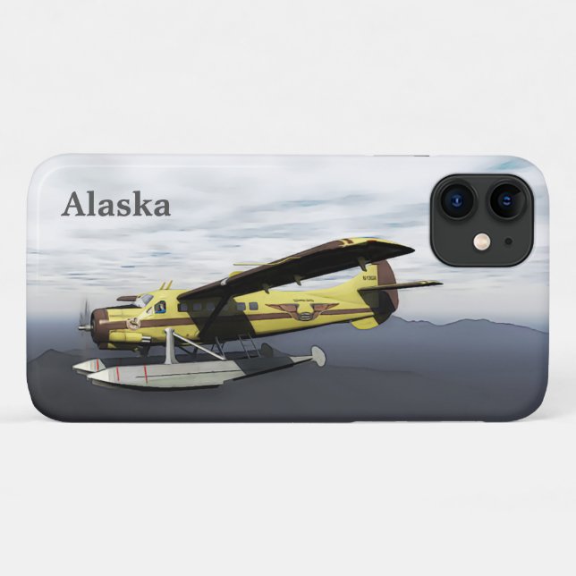 Capa Para iPhone 11 Voando Moose Aviation de Havilland DH3-C Otter (Verso (horizontal))