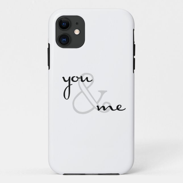 Capa Para iPhone 11 você e eu preto branco moderno (Verso)