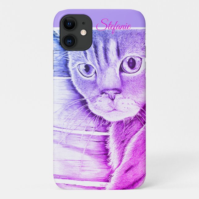 Capa Para iPhone 11 Você Ouviu Isso? (roxa) (Verso)
