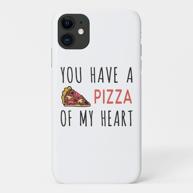 Capa Para iPhone 11 Você tem uma pizza do meu coração (Verso)