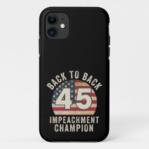 Capa Para iPhone 11 Voltar para trás Impeachment Champ Flag Americano